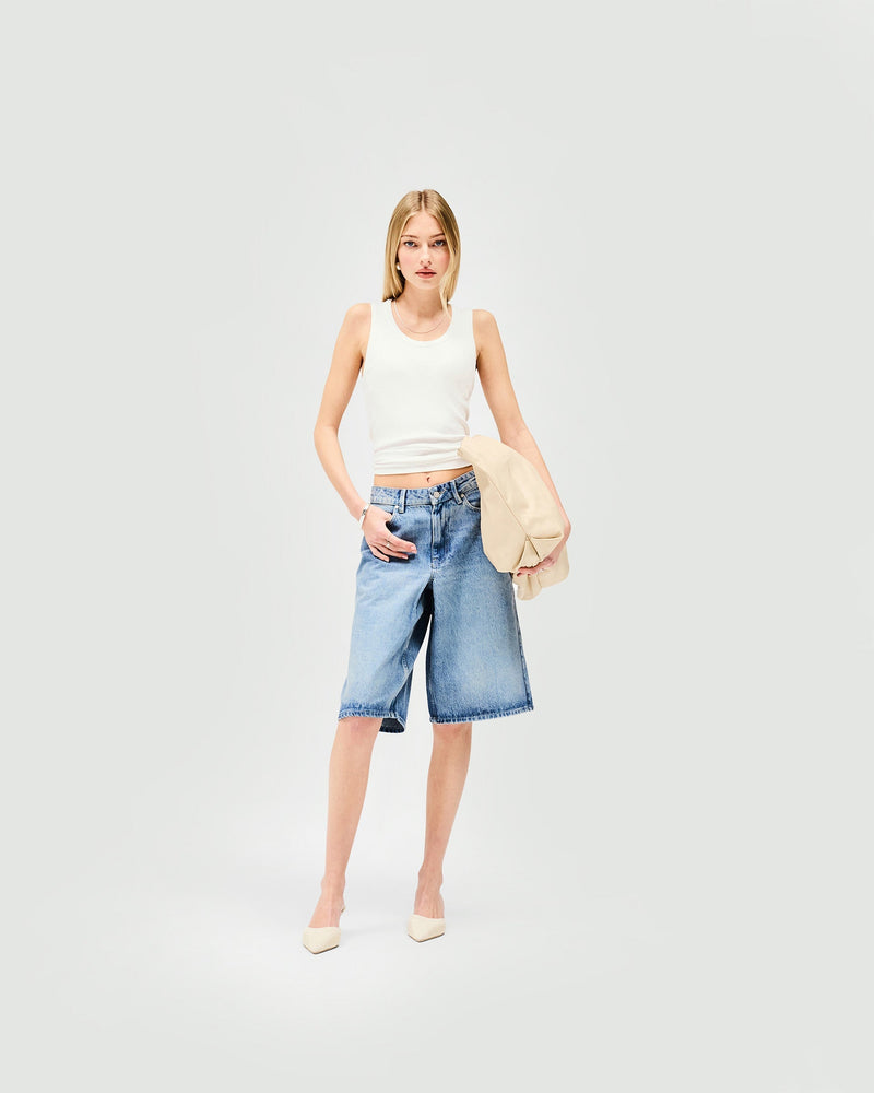 Denim Bermuda Short - Washed Blue