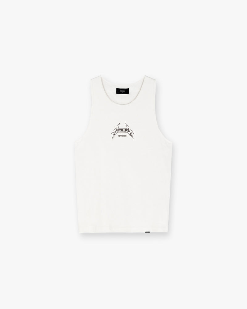 Represent X Metallica Local Crew Vest - Flat White