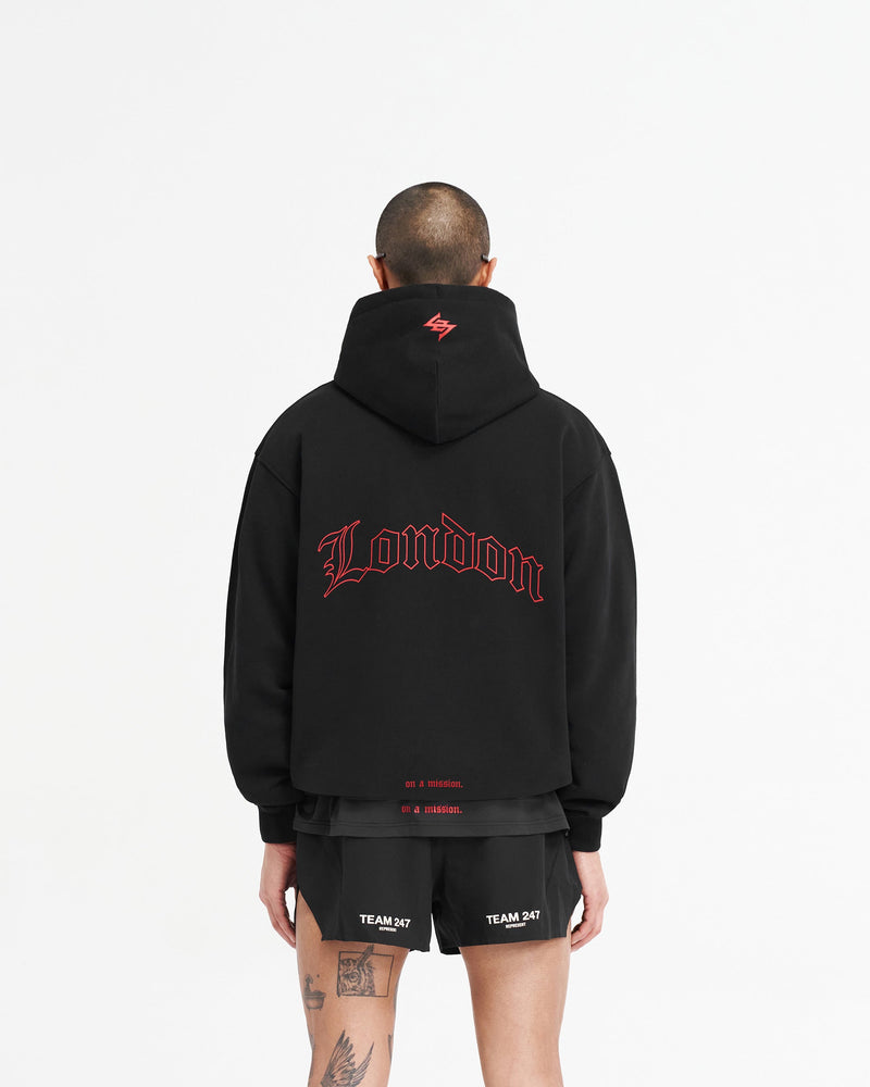 247 London Oversized Hoodie - Black