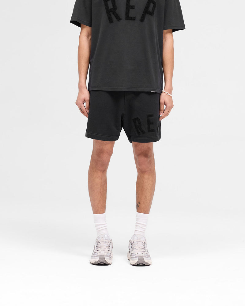 Rep Applique Shorts - Off Black
