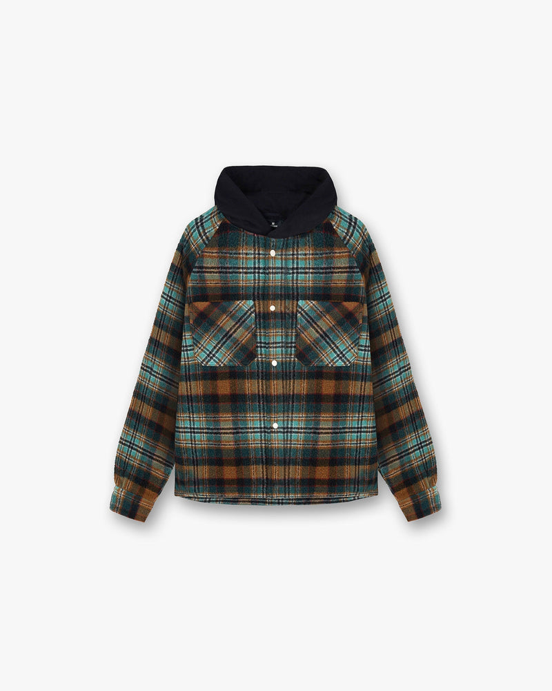 Hooded Overshirt - Check