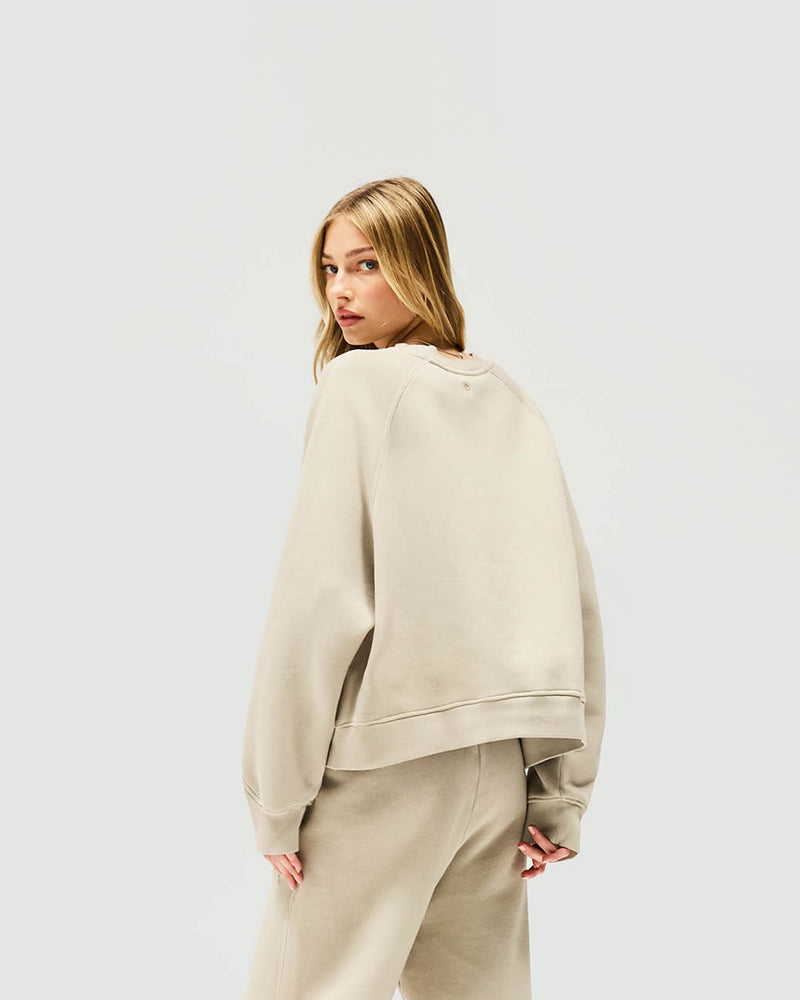 Initial V Notch Sweater - Storm