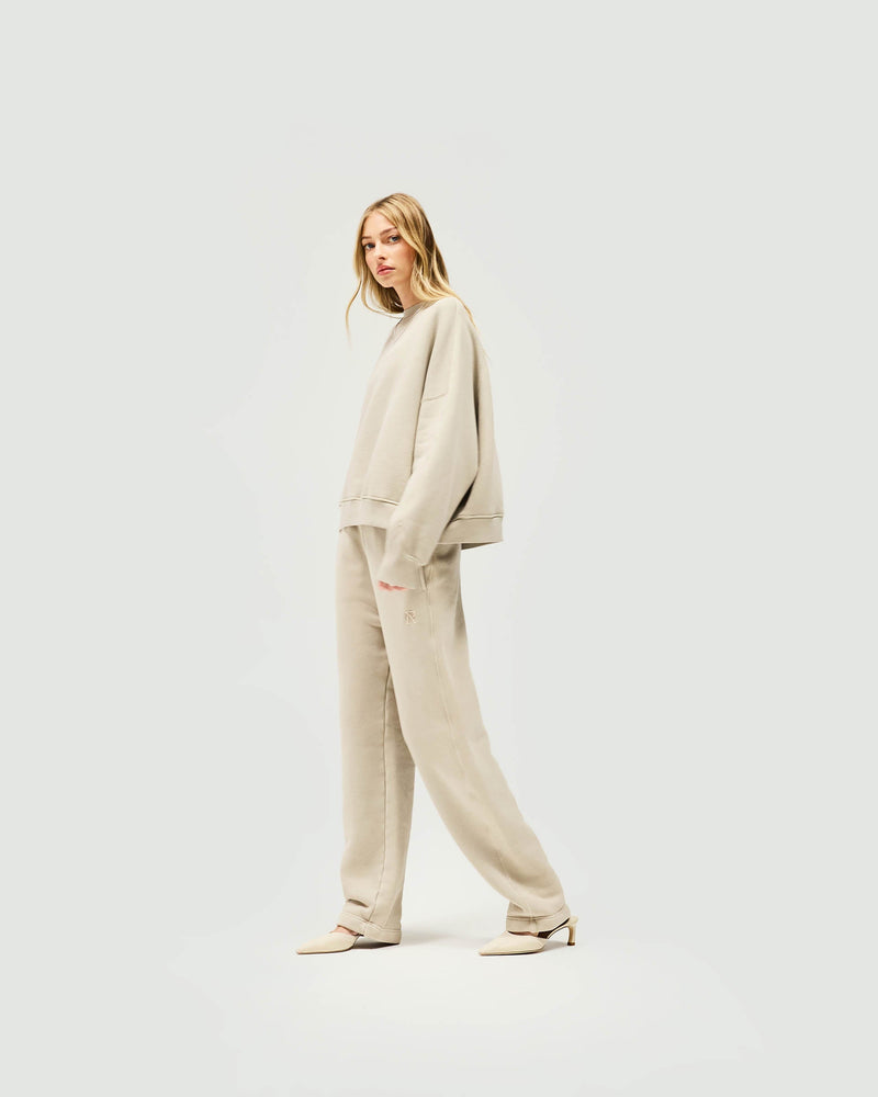 Initial V Notch Sweater - Storm