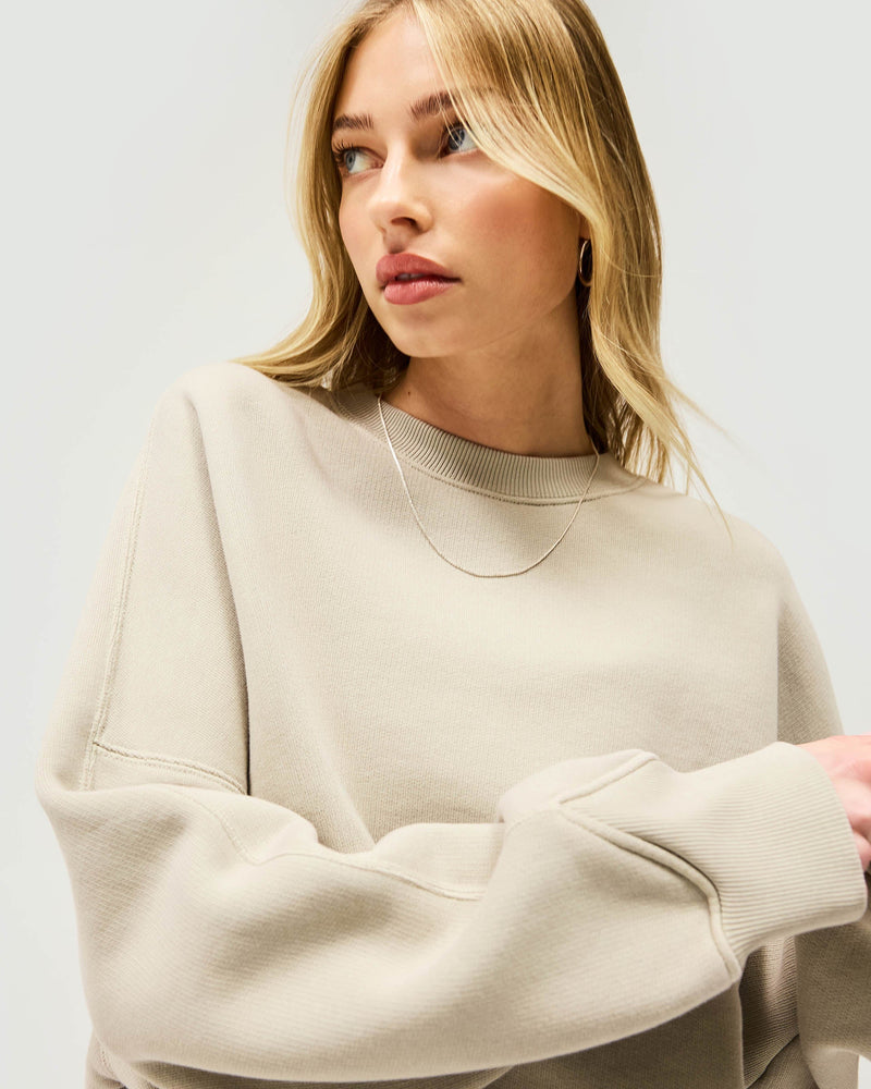 Initial V Notch Sweater - Storm