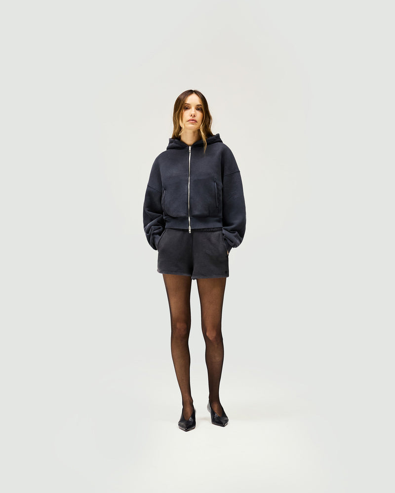Initial Washed Shorts - Washed Black