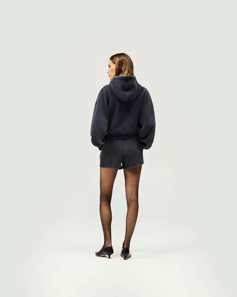 Initial Washed Shorts - Washed Black