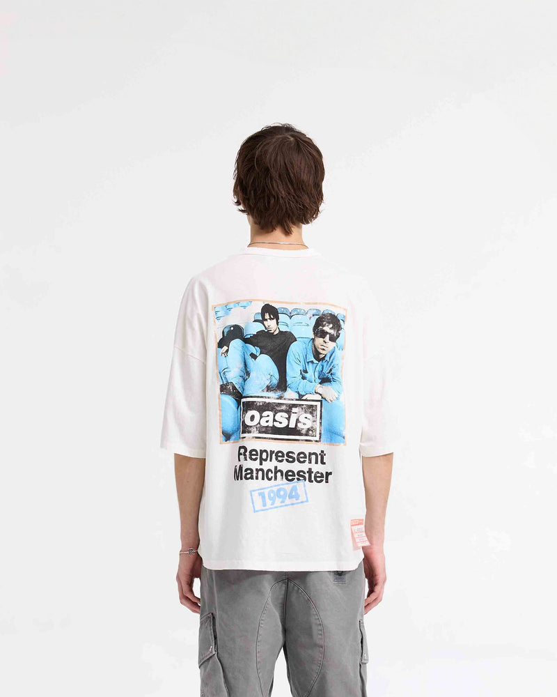 Represent X Oasis Maine Road T-Shirt - Flat White