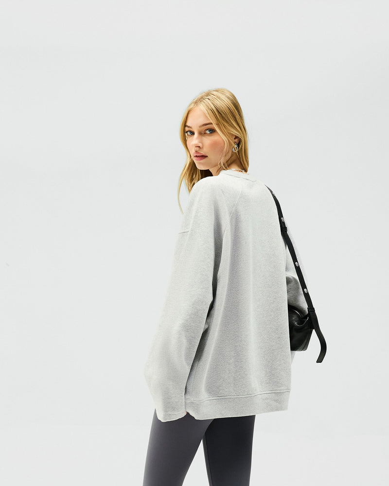 Owners Club Relaxed Sweater - Grey Marl