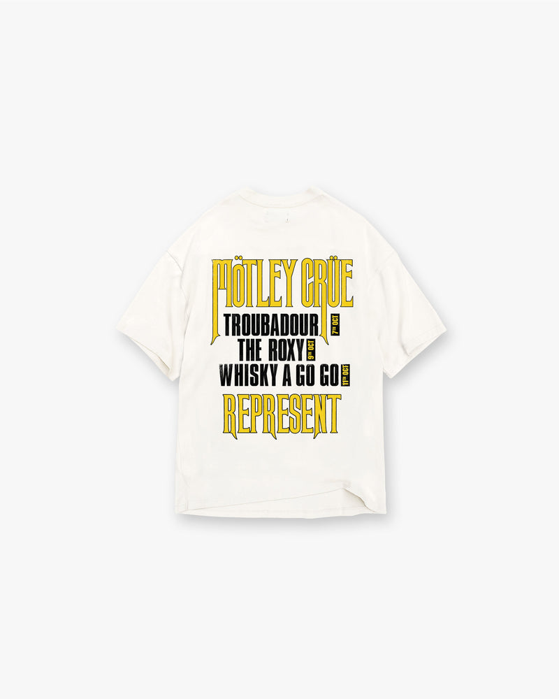 Represent X Mötley Crüe Secret Show T-Shirt - Flat White