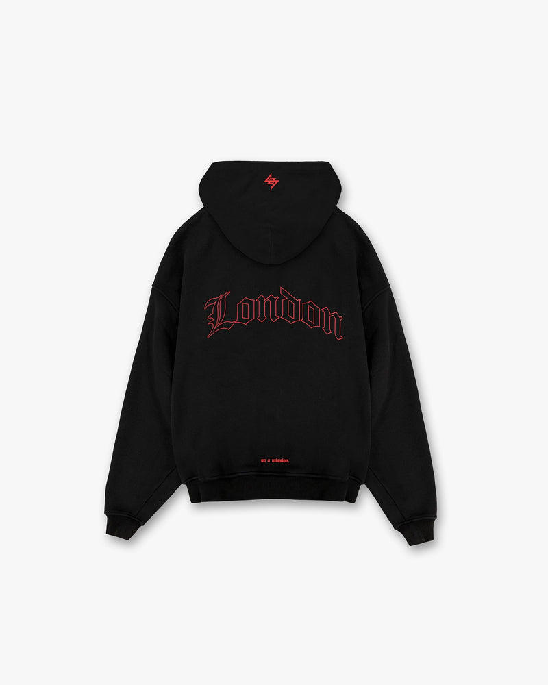 247 London Oversized Hoodie - Black