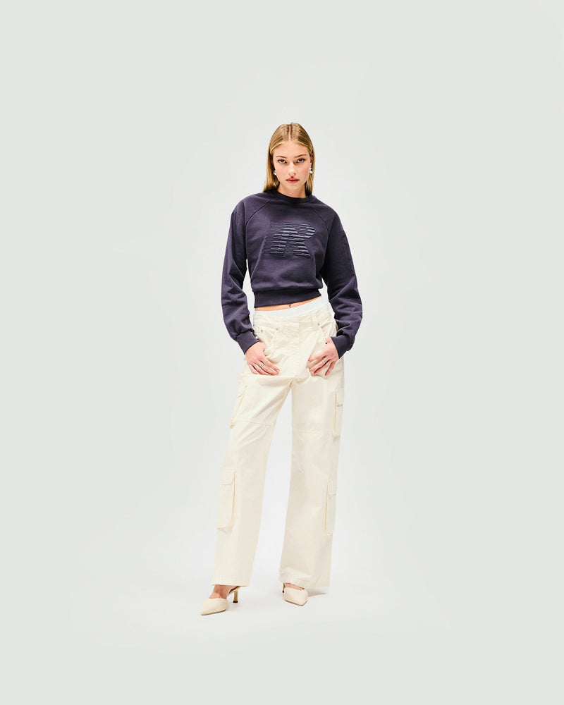 Reverse Long Sleeve Top - Washed Grey