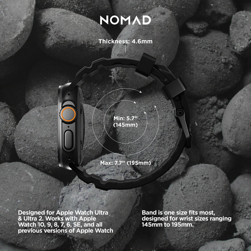 Rocky Point Band - 46mm/49mm | Carbon Black | Black Hardware