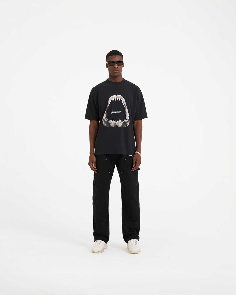 Shark Jaws T-Shirt - Off Black