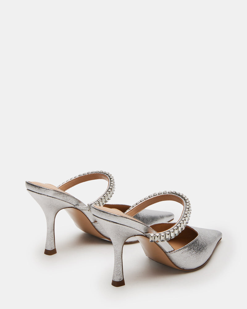 BRECKI SILVER LEATHER RHINESTONES - SM REBOOTED