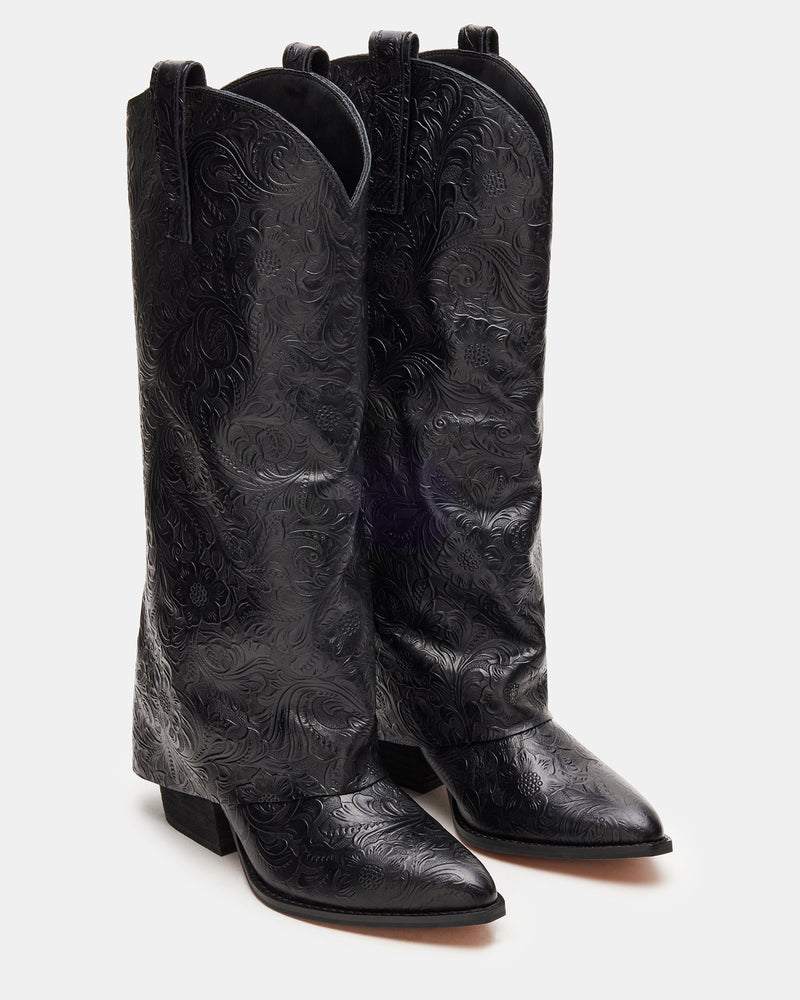 SORVINO EMBOSSED BLACK LEATHER - SM REBOOTED