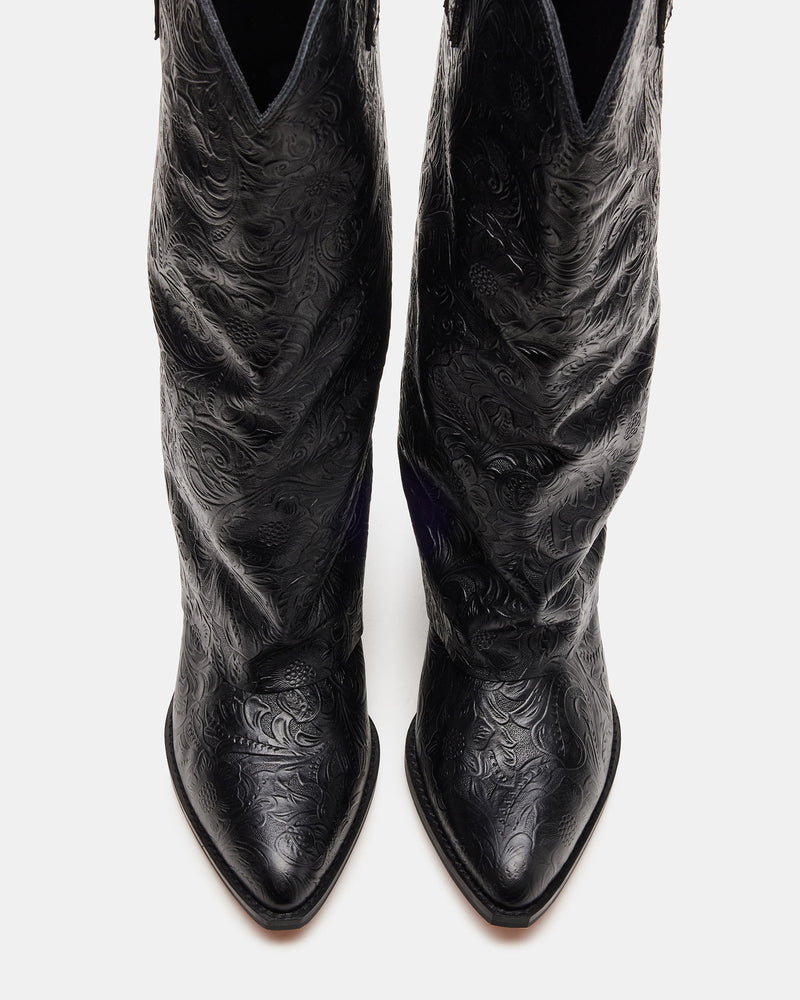 SORVINO EMBOSSED BLACK LEATHER - SM REBOOTED