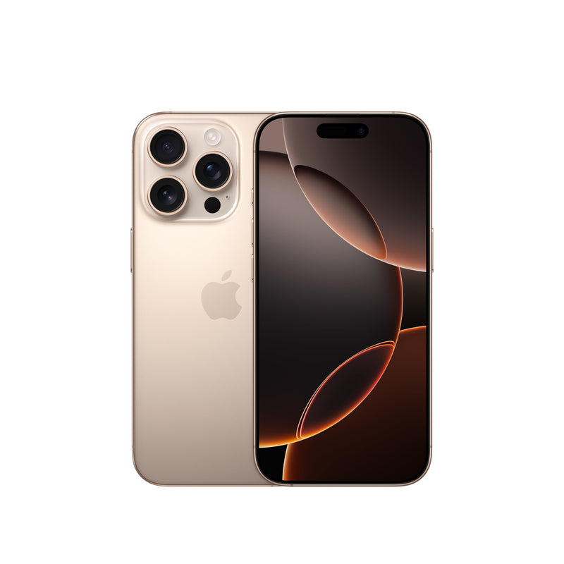 Straight Talk Apple iPhone 16 Pro, 128GB, Desert Titanium - Prepaid Smartphone [Locked to Straight Talk]