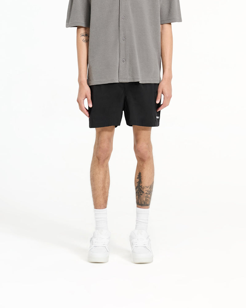 Cargo Swim Shorts - Jet Black