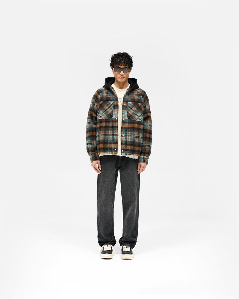 Hooded Overshirt - Check