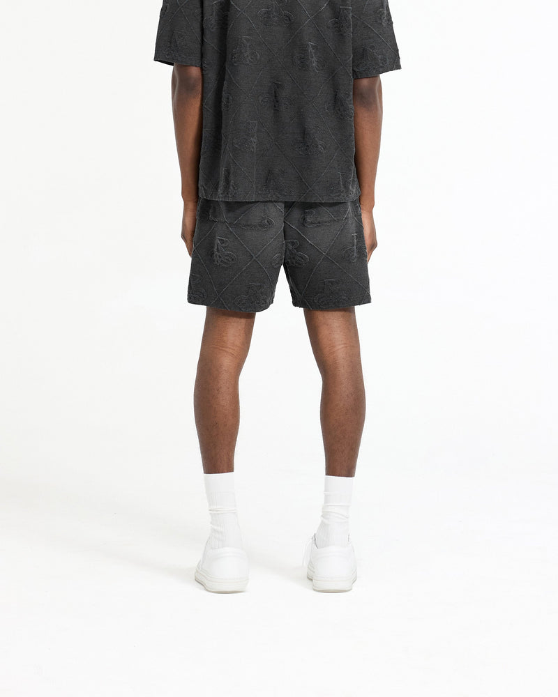 Towelling Short - Jet Black