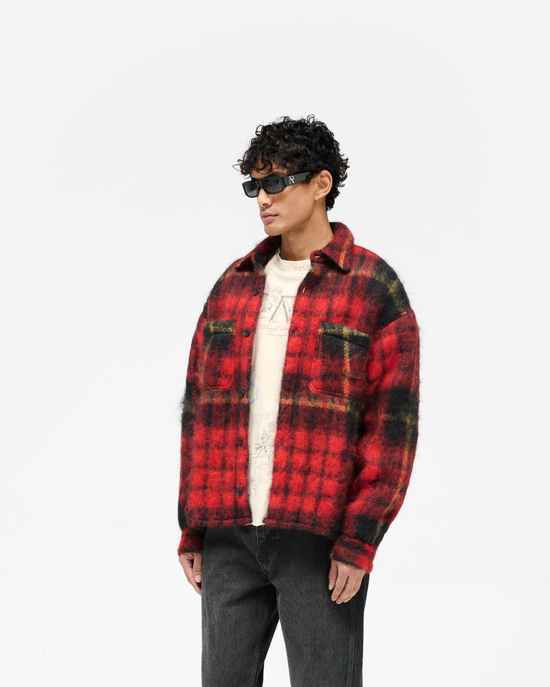 Mohair Overshirt - Red Check