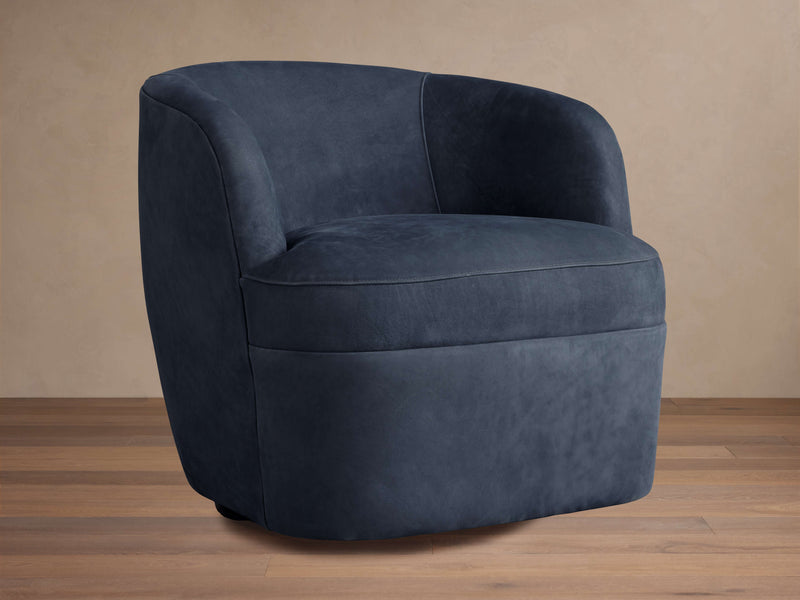 Mercer Nubuck Leather Swivel Chair