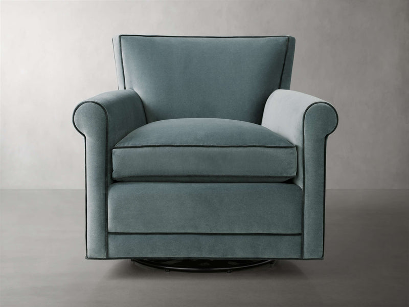 Rudy Rolled Arm Swivel Chair