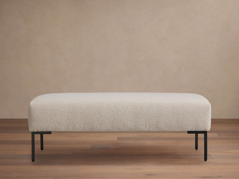 Tilton 48" Bench in Promise Ecru