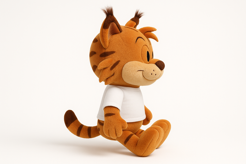 Bubsy Plush - Side Profile View