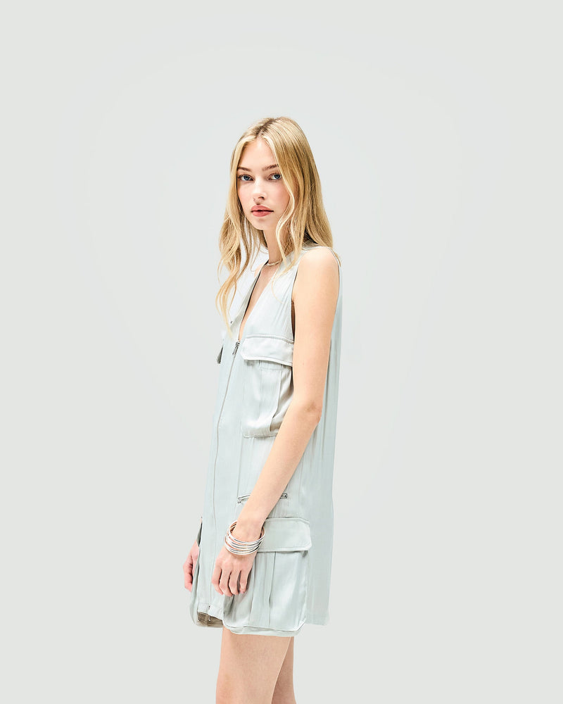 Adrenaline Mini Dress - Basil