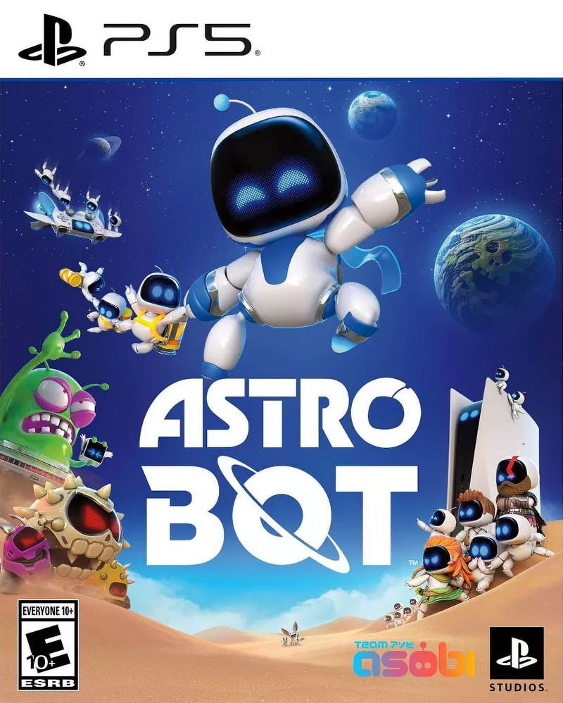 PlayStation 5 Slim Disc 3TB SSD ASTRO BOT Bundle with Two DualSense Controllers and Mytrix Hard Shell Protective Controller Case - PS5 Slim Disc Edition