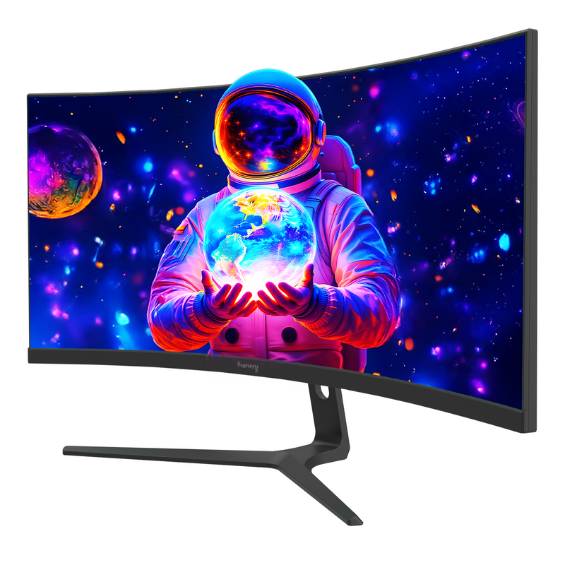 Suevery 30" Curved Ultrawide Monitor WFHD 100Hz 1500R 99 sRGB HDMI DP Black