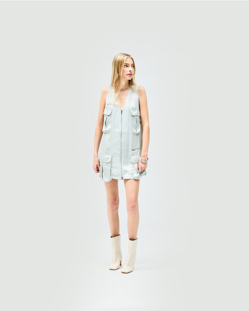 Adrenaline Mini Dress - Basil
