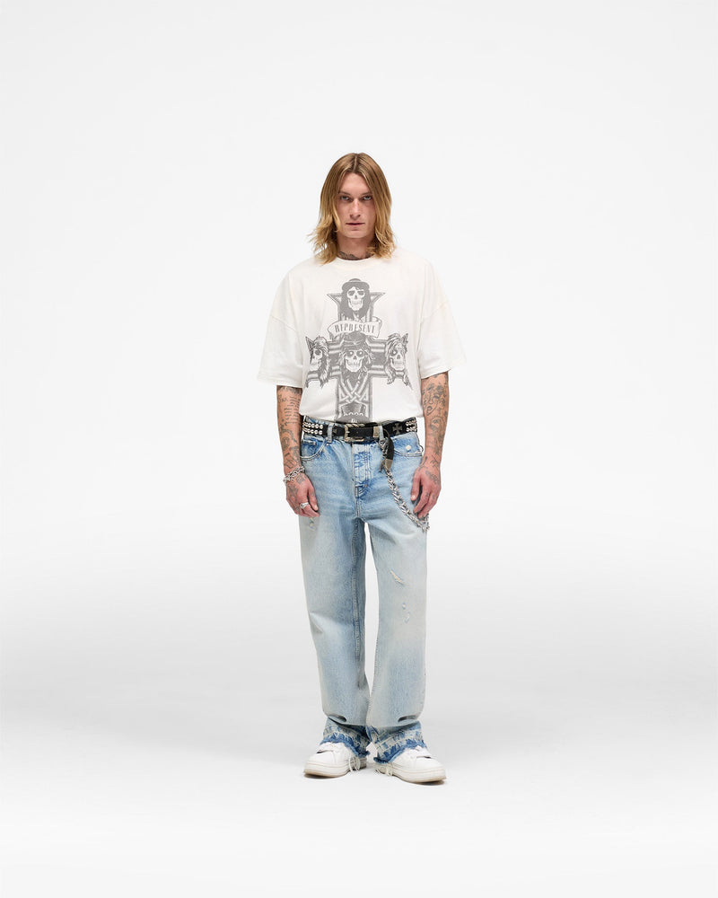 Represent X Guns N' Roses Denim Jeans - Light Vintage Blue