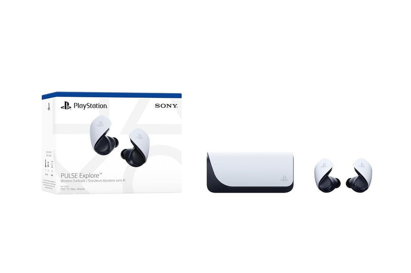 PlayStation PULSE Explore Wireless Earbuds with Charging Case, for PS5, White
