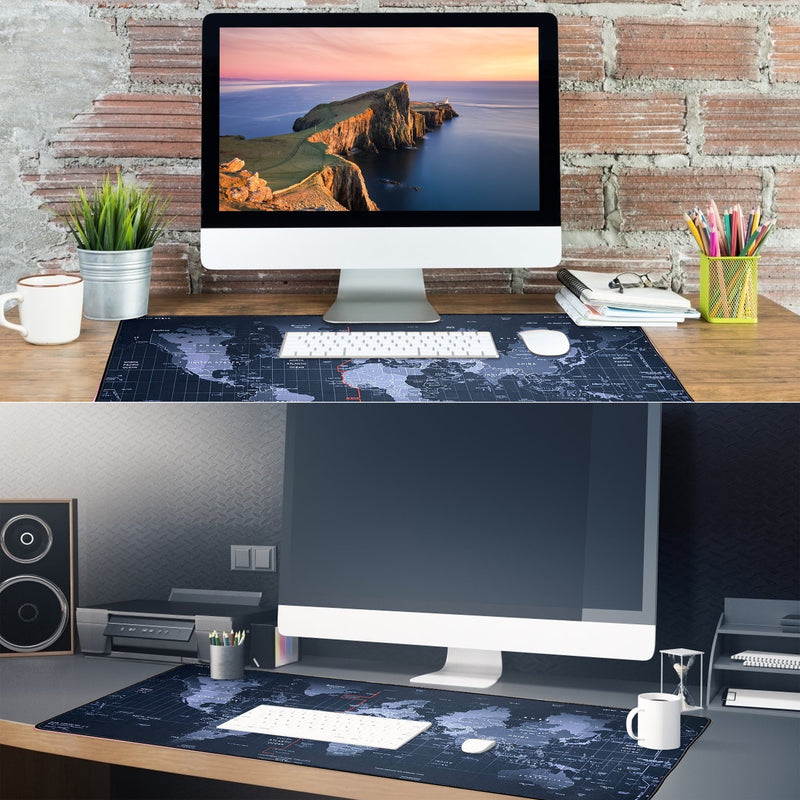 Cmhoo Gaming Mouse Pad 27.5x11.8IN Premium-Textured Non-Slip Rubber & Waterproof Mousepad with Stitched Edges for Gaming, Office & Home 70x30 Ditu02