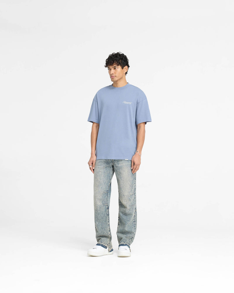 Represent Owners Club Script T-Shirt - Dusty Blue