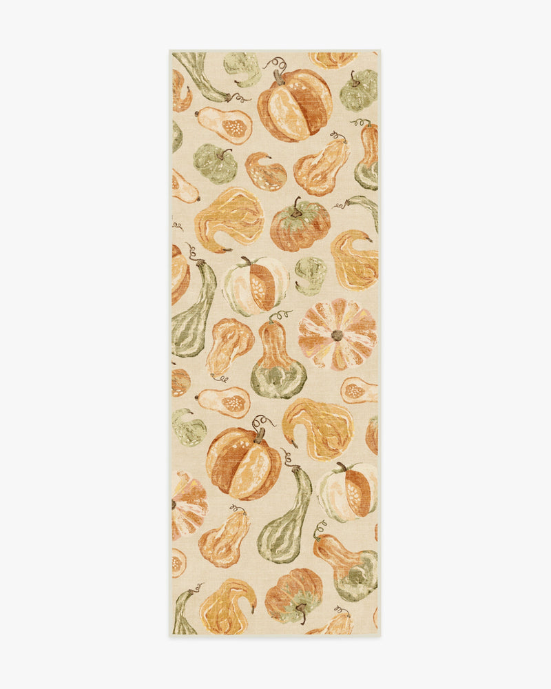 Harvest Veggies Cream Multicolor Flatwoven Rug