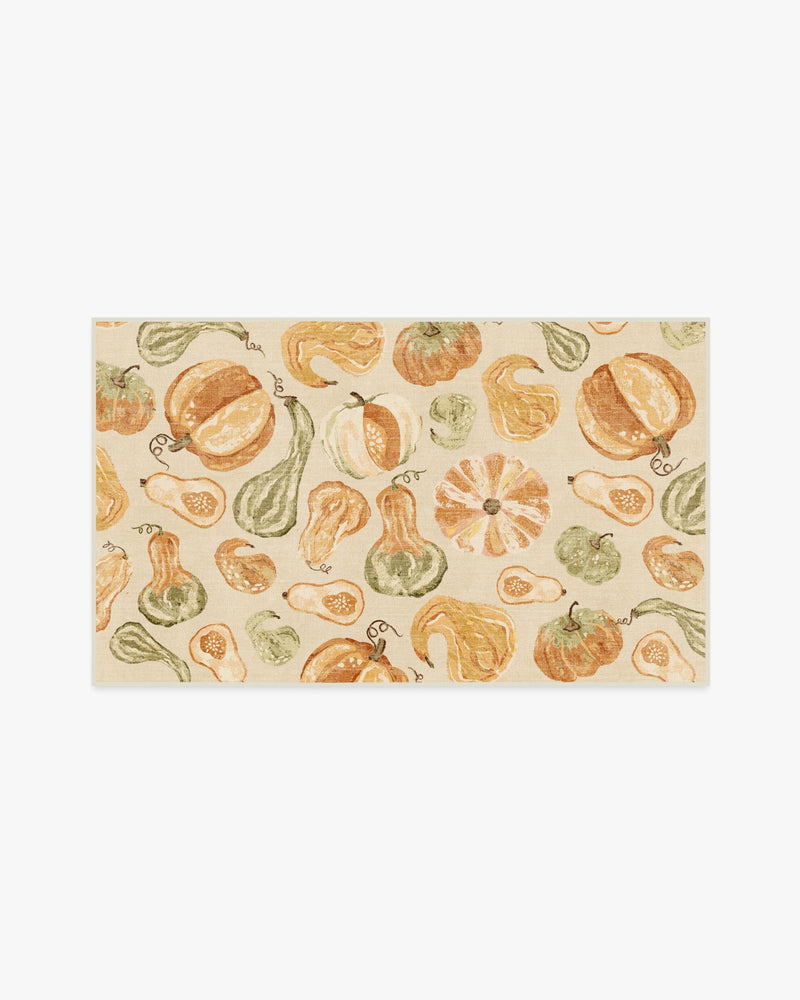 Harvest Veggies Cream Multicolor Flatwoven Rug