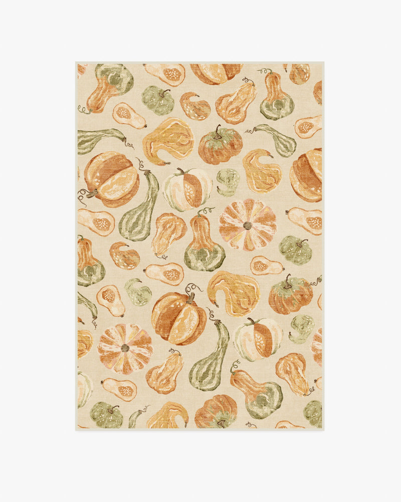 Harvest Veggies Cream Multicolor Flatwoven Rug