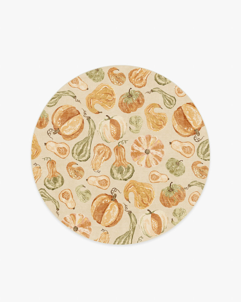 Harvest Veggies Cream Multicolor Flatwoven Rug