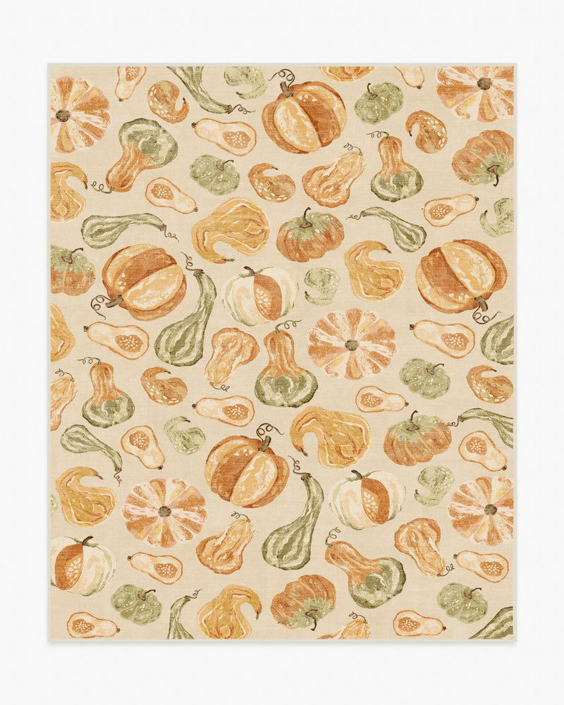 Harvest Veggies Cream Multicolor Flatwoven Rug