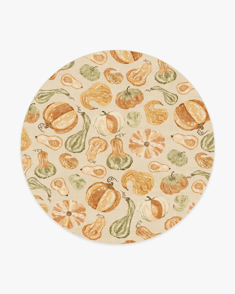 Harvest Veggies Cream Multicolor Flatwoven Rug
