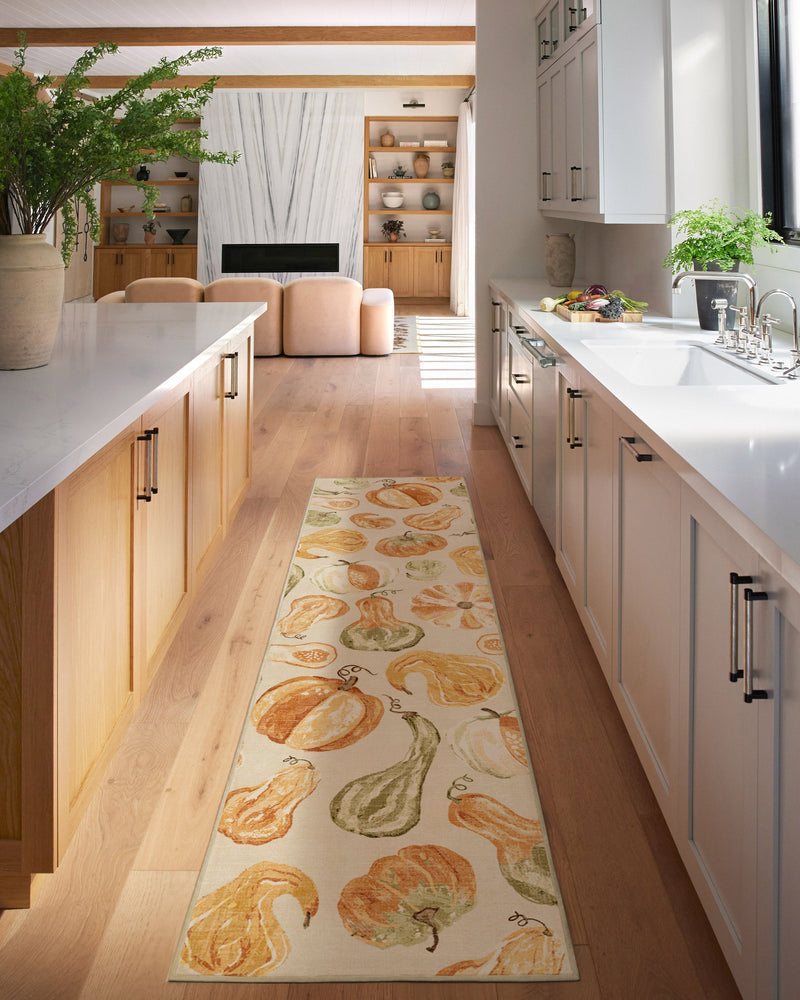 Harvest Veggies Cream Multicolor Flatwoven Rug