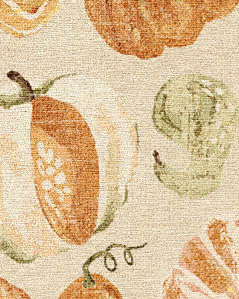 Harvest Veggies Cream Multicolor Flatwoven Rug