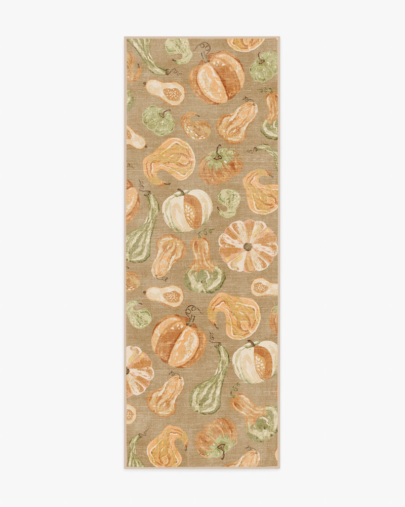 Harvest Veggies Orange & Green Flatwoven Rug