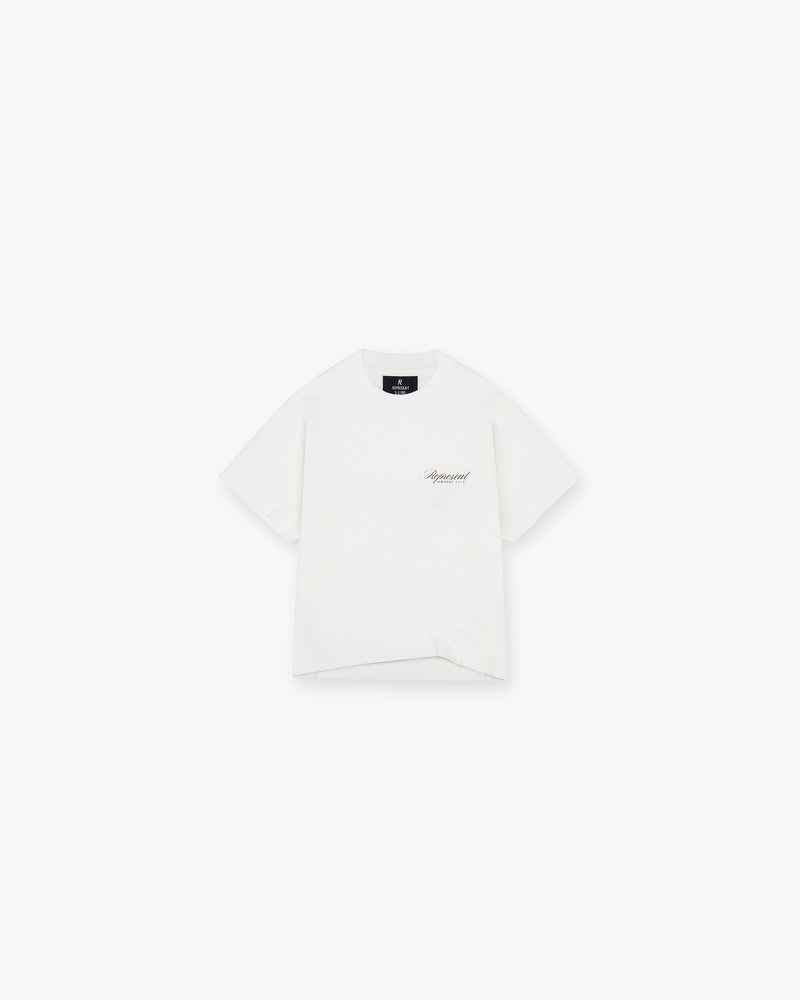 Represent Mini Owners Club Script T-Shirt - Flat White