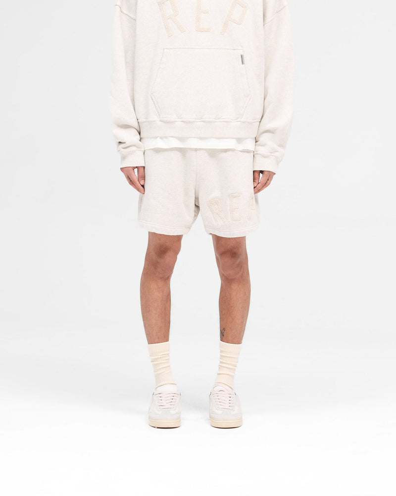 Rep Applique Shorts - Cream Marl