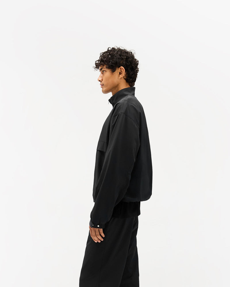 Initial Nylon Track Jacket - Black