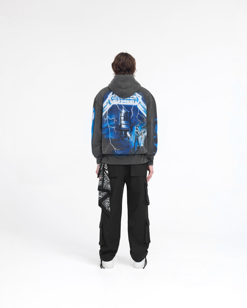 Represent X Metallica Ride The Lightning Hoodie - Vintage Grey